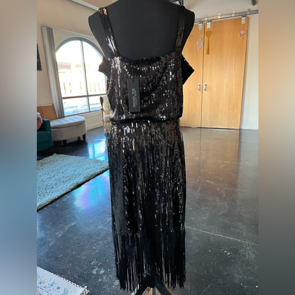 Nwt Rachel Zoe Sequin Set In Black Size Large - image 2